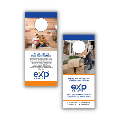 EXP Door Hanger graphic design
