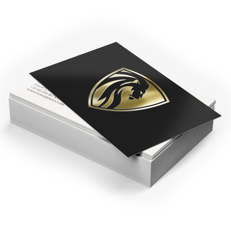 Gold or Silver Raised Foil Silk Laminate Business Cards 7