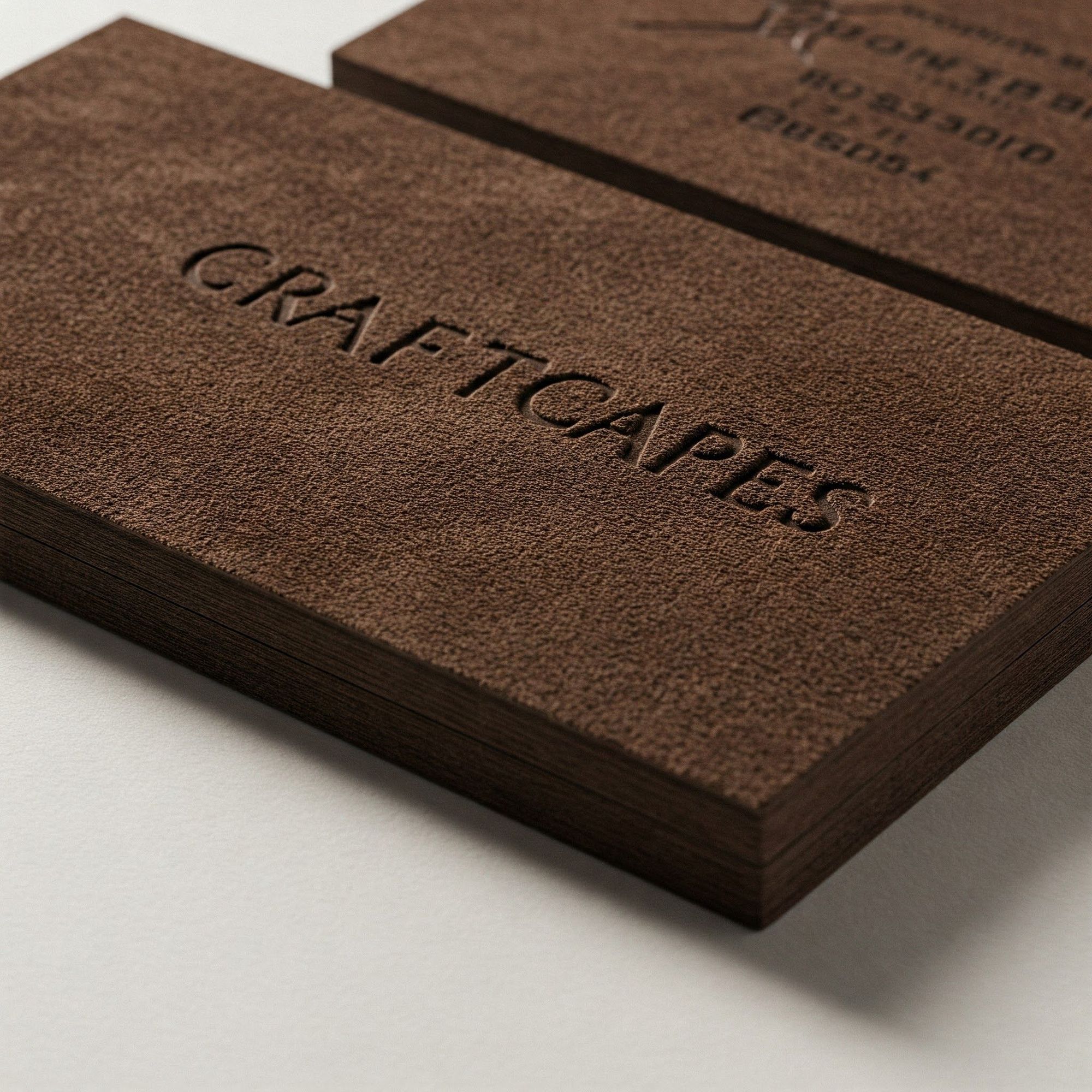 Suede Business Cards