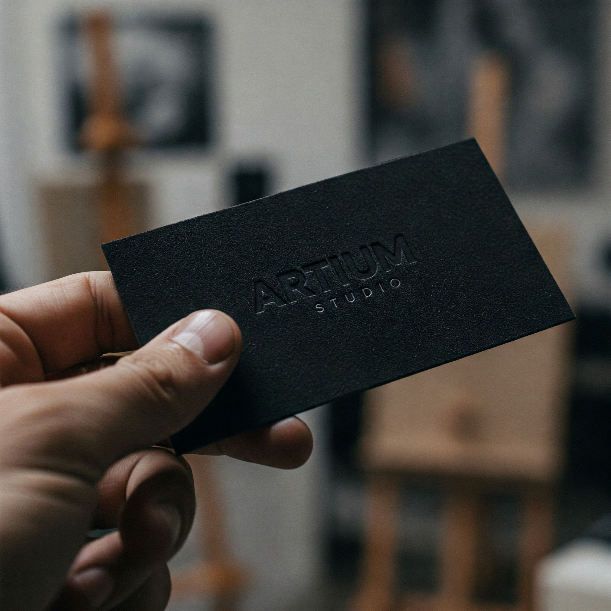 Suede Business Cards
