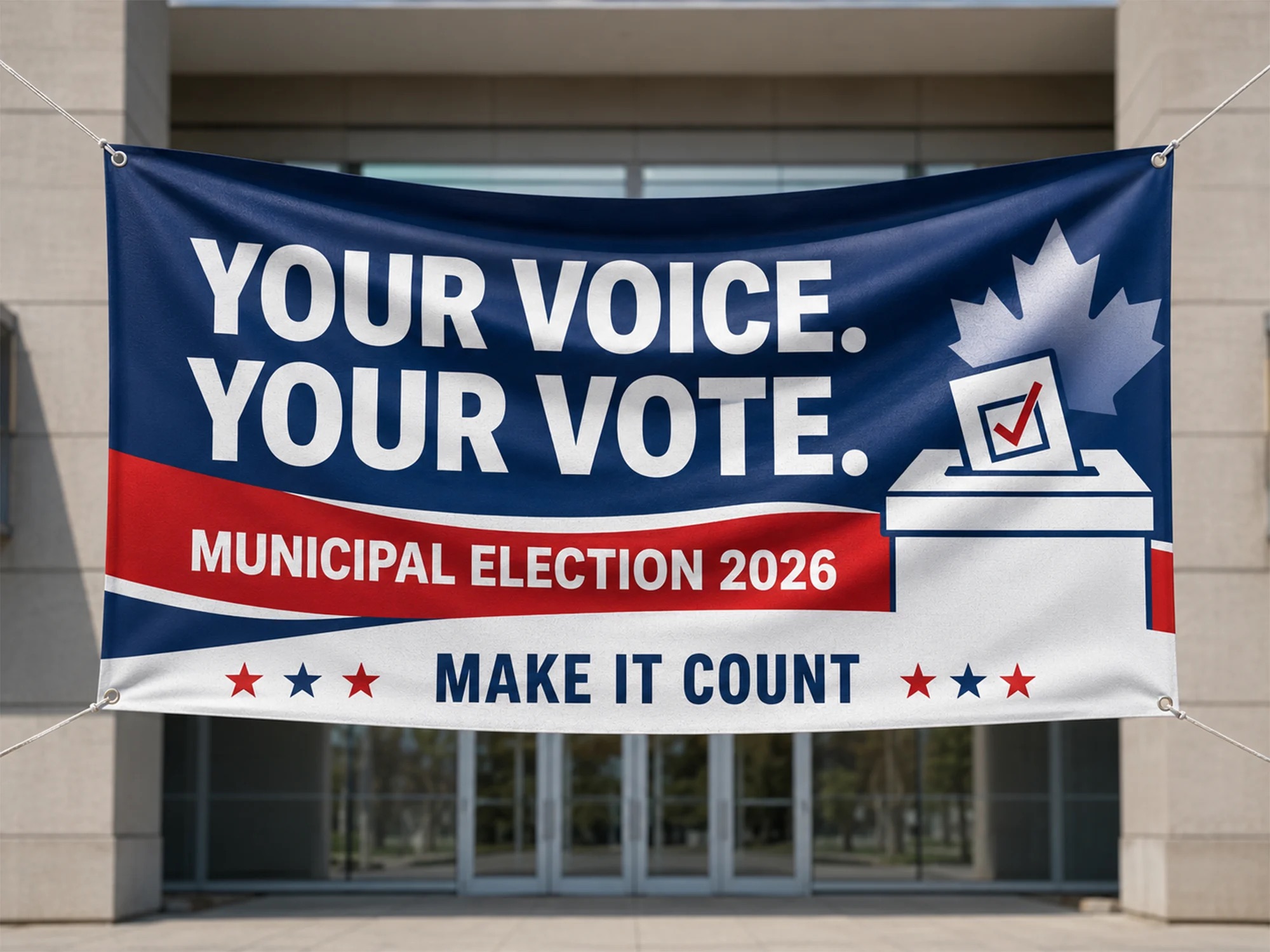Election Hanging Banners printing Canada
