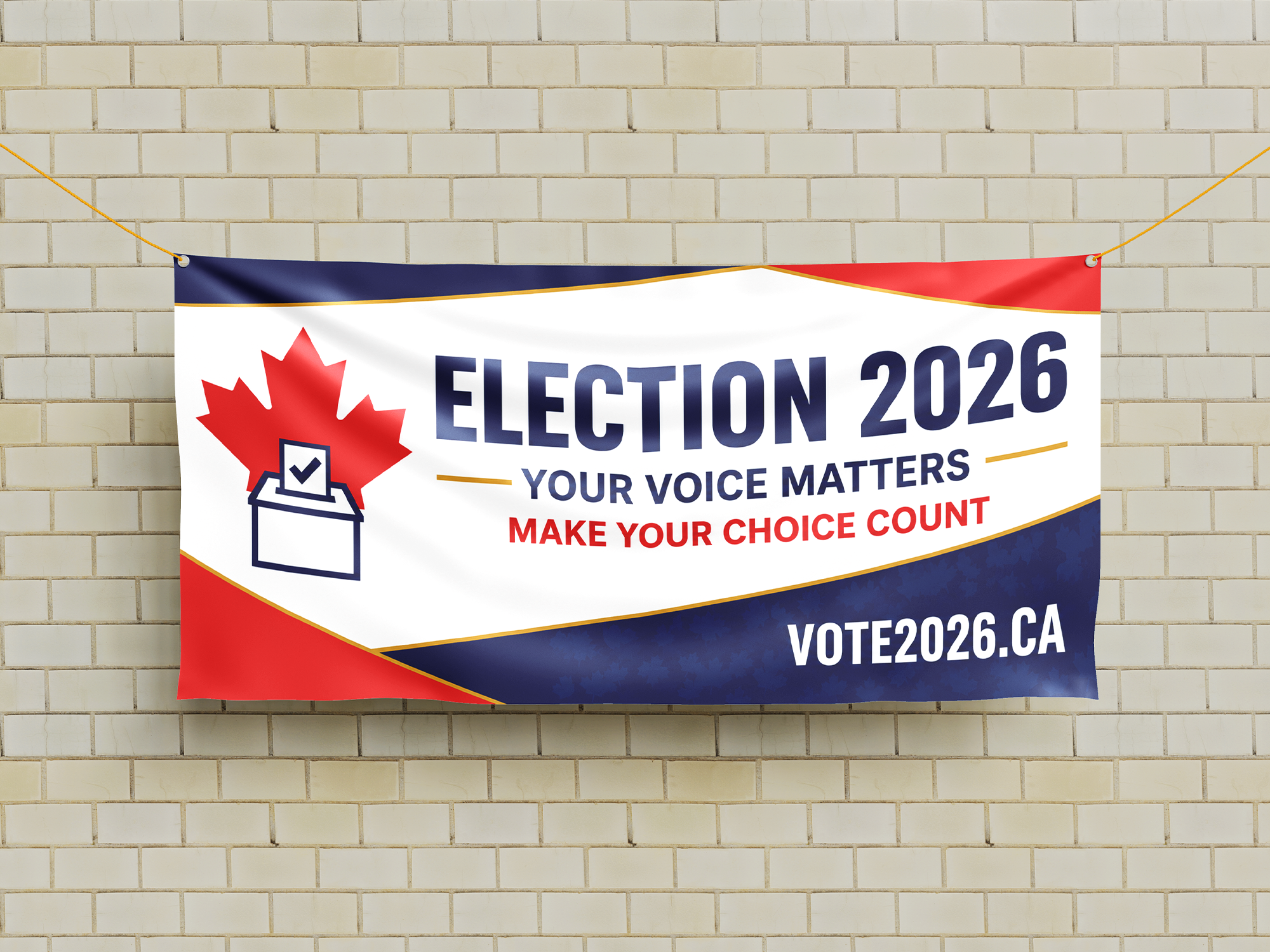 Custom Election Hanging Banner Printing Canada