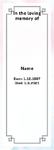 Memorial Bookmarks