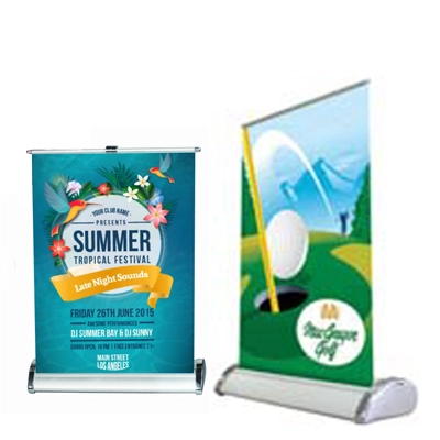 1 Hr Mini Table Top Roll up Banners