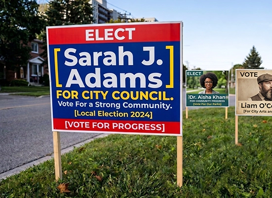 Election Signs Full Colour Large 32x48