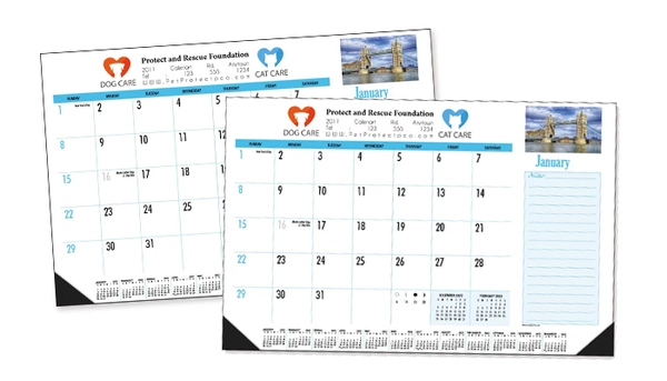 Desk And Counter Pad Calendar