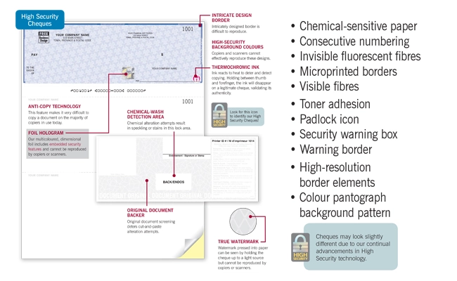 High Security Laser Cheque 1