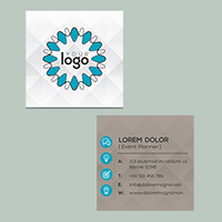 1Hr Square Business Cards 2 Side