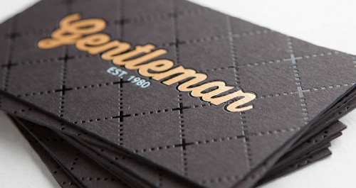 24pt Natural Black Business Cards