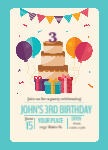 Design 001 - Generic Birthday - Blue 5"x7"
