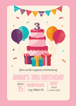 Design 002 - Generic Birthday - Pink - 5"x7"