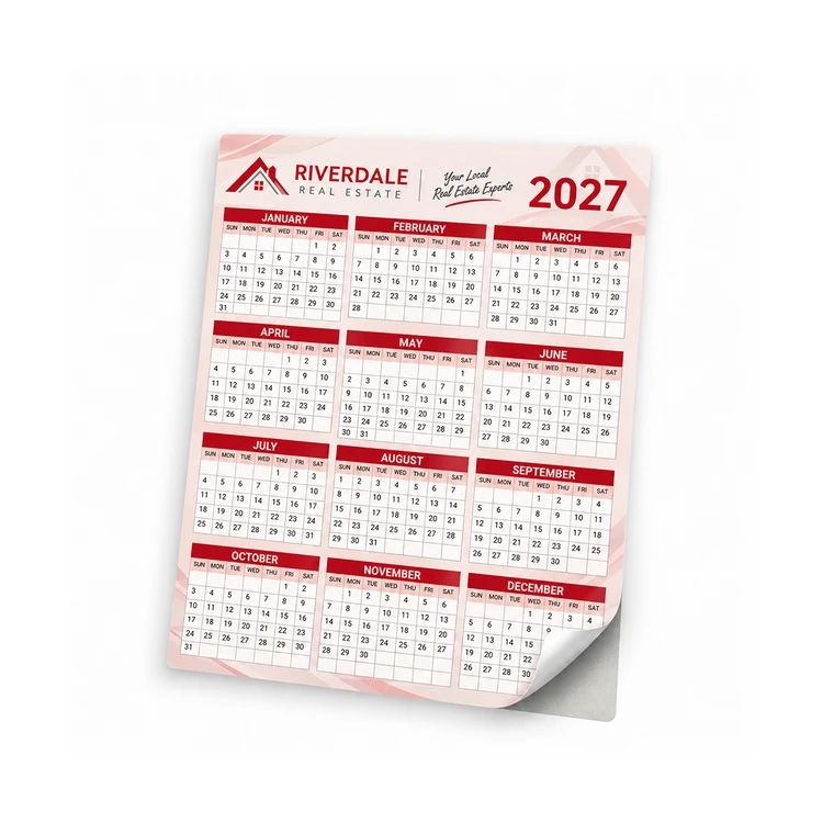 Easy-Peel Calendar Sticker