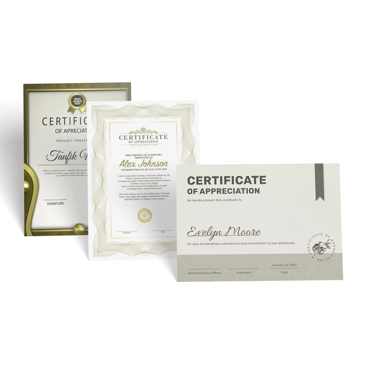 Certificates