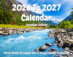 Canadian 2026 Calendar - Canadian Dates (December 2025 to December 2026)