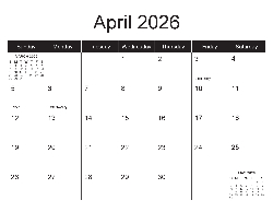 Canadian 2026 Calendar - Canadian Dates (December 2025 to December 2026)