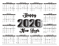 Canadian 2026 Calendar - Canadian Dates (December 2025 to December 2026)