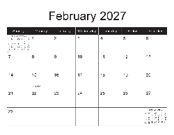 Canadian 2027 Calendar - Canadian Dates (December 2026 to December 2027)