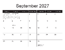 Canadian 2027 Calendar - Canadian Dates (December 2026 to December 2027)