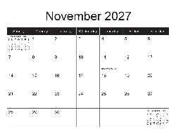Canadian 2027 Calendar - Canadian Dates (December 2026 to December 2027)