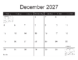 Canadian 2027 Calendar - Canadian Dates (December 2026 to December 2027)