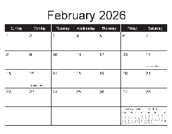 USA 2026 Calendar - USA Dates (December 2025 to December 2026)