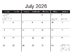 USA 2026 Calendar - USA Dates (December 2025 to December 2026)