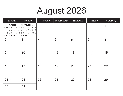 USA 2026 Calendar - USA Dates (December 2025 to December 2026)