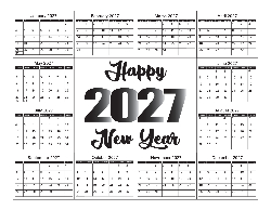 USA 2027 Calendar - USA Dates (December 2026 to December 2027)