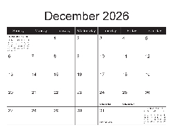 USA 2027 Calendar - USA Dates (December 2026 to December 2027)