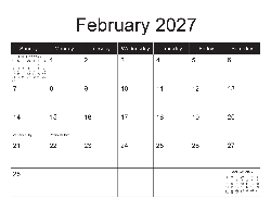 USA 2027 Calendar - USA Dates (December 2026 to December 2027)
