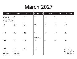 USA 2027 Calendar - USA Dates (December 2026 to December 2027)