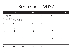 USA 2027 Calendar - USA Dates (December 2026 to December 2027)