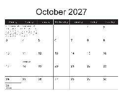 USA 2027 Calendar - USA Dates (December 2026 to December 2027)