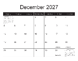 USA 2027 Calendar - USA Dates (December 2026 to December 2027)