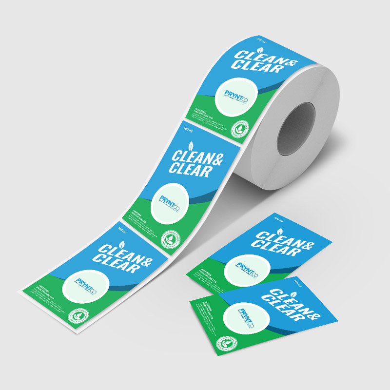 Roll Labels Custom printed product labels supplied on a roll
