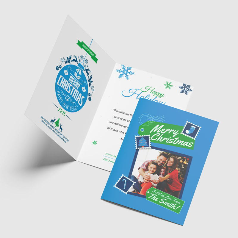 Greeting Cards Folded custom greeting cards displayed in a stationery mockup