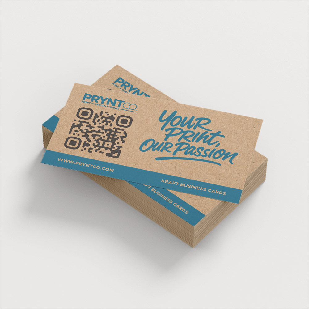 Kraft Business Cards Business cards printed on natural brown kraft paper