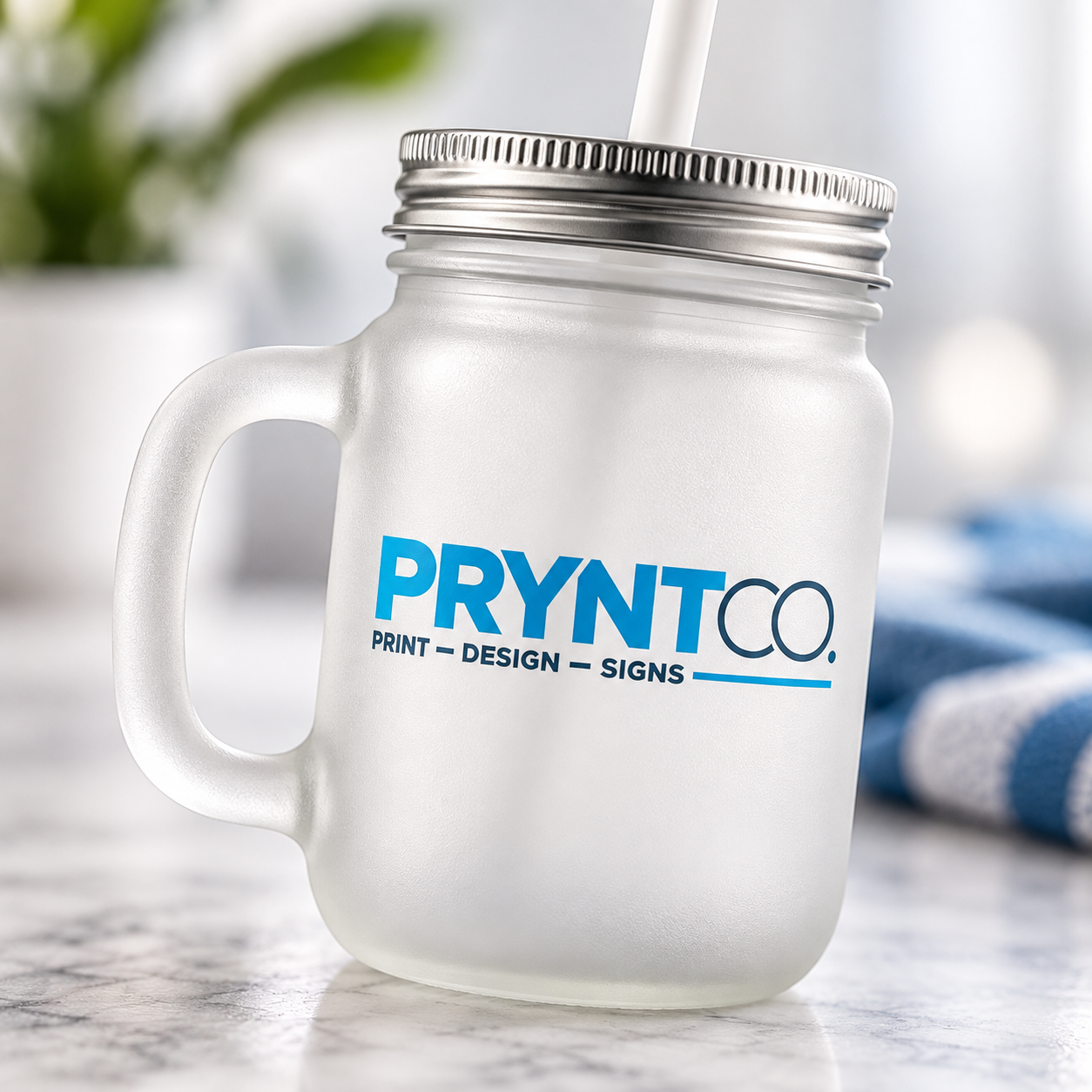 Frosted Mason Jar 2