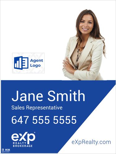 eXp Realty - For Sale -  24x32 - Style 1 with Agent Logo and Photo