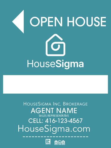 HouseSigma Sandwich Board  18 x 24 with Marker Panel - 2 Agents
