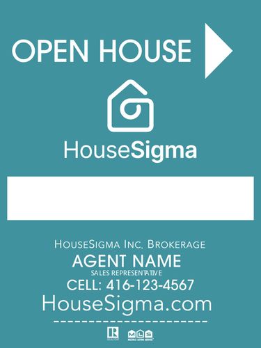HouseSigma Sandwich Board  18 x 24 with Marker Panel - 2 Agents