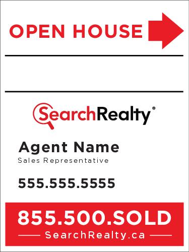 Search Realty Sandwich Board  18 x 24 - with Marker Panel - 2 Agents