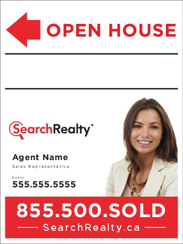 Search Realty Sandwich Board  18 x 24 with Photo & Marker Panel -1 Agent