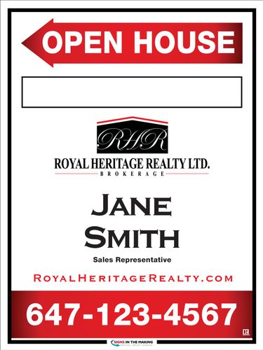 Royal Heritage Realty Sandwich Board  18 x 24 with Marker Panel - 2 Agent