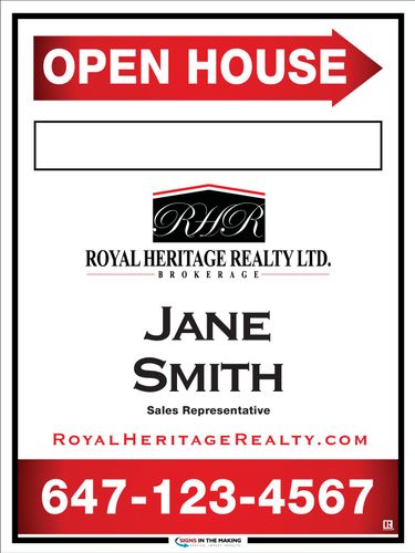 Royal Heritage Realty Sandwich Board  18 x 24 with Marker Panel - 2 Agent