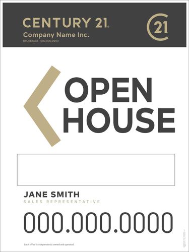 Century 21 Sandwich Board White - 18x24 w/Marker Panel