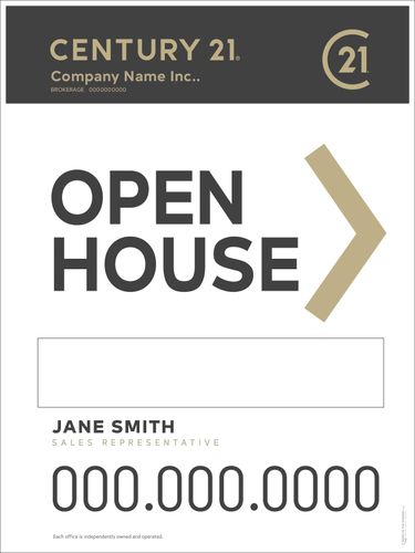 Century 21 Sandwich Board White - 18x24 w/Marker Panel