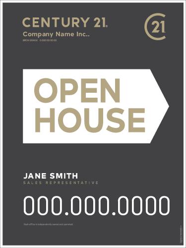 Century 21 Sandwich Board Black - 18x24