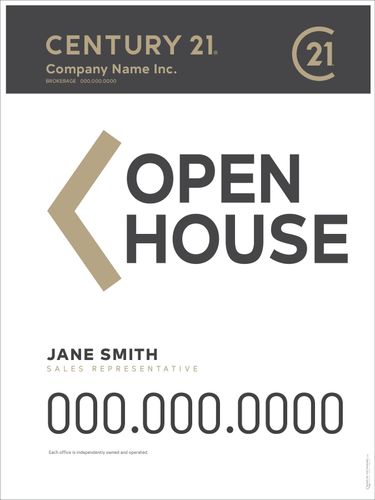 Century 21 Sandwich Board White - 18x24 