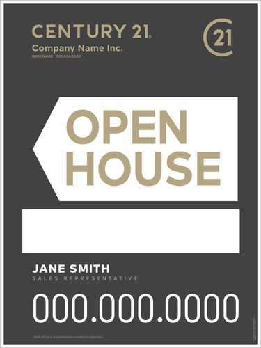 Century 21 Sandwich Board Black - 18x24 w/Marker Panel